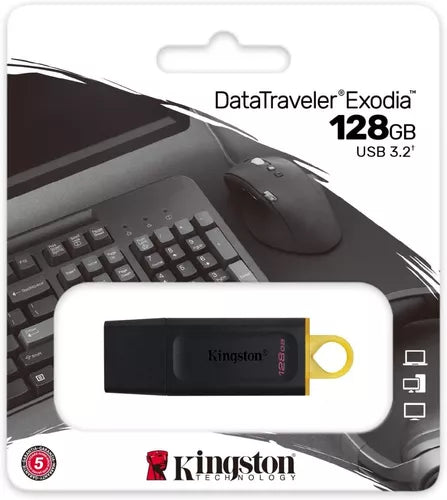 💾 Pendrive Kingston Exodia 128GB USB 3.2 – Almacenamiento Rápido y Seguro para Todos Tus Archivos 🚀📂
