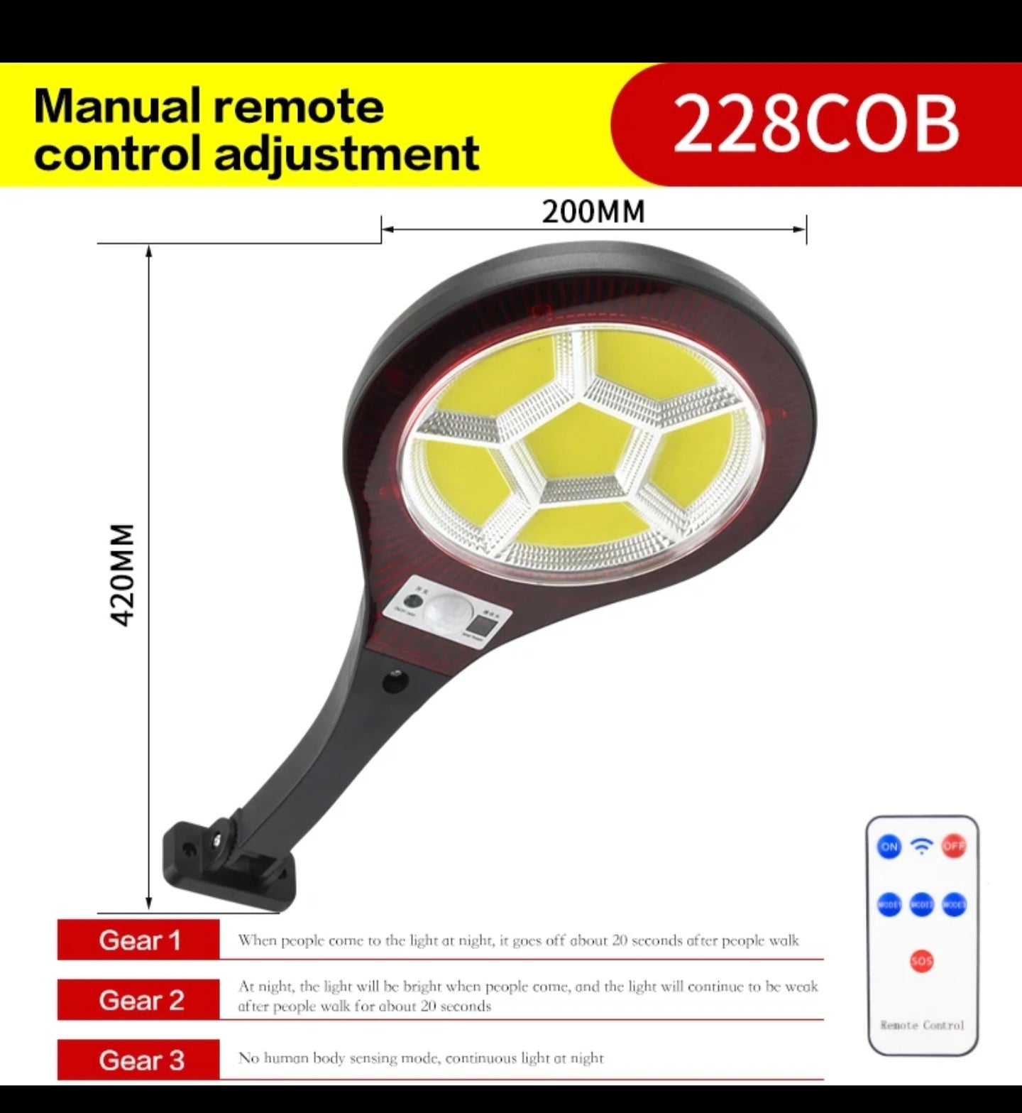 🌞 Reflector Solar con Control HS8023B – Ilumina tu Mundo de Forma Ecológica y Eficiente 💡🌿