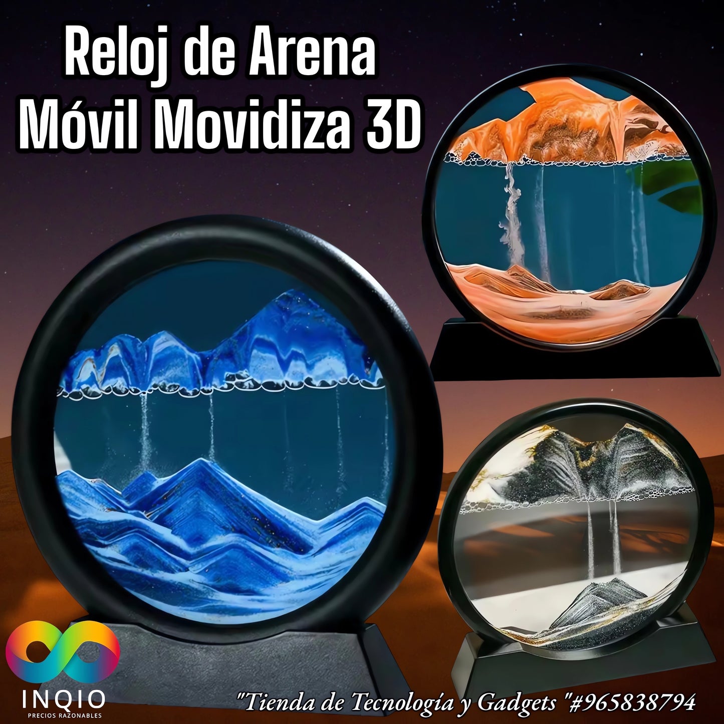 🌟RELOJ DE ARENA MÓVIL, MOVIDIZA 3D 🌟