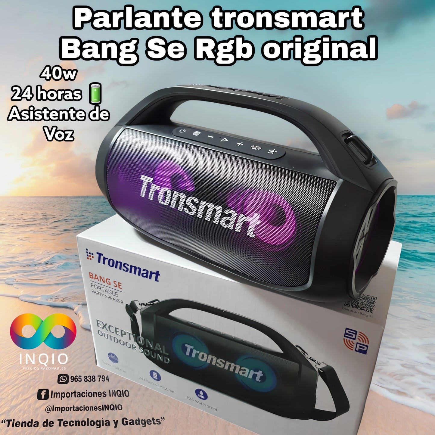 🔊 PARLANTE TRONSMART BANG SE – ¡40W DE POTENCIA Y SONIDO IMPRESIONANTE! 🎶✨