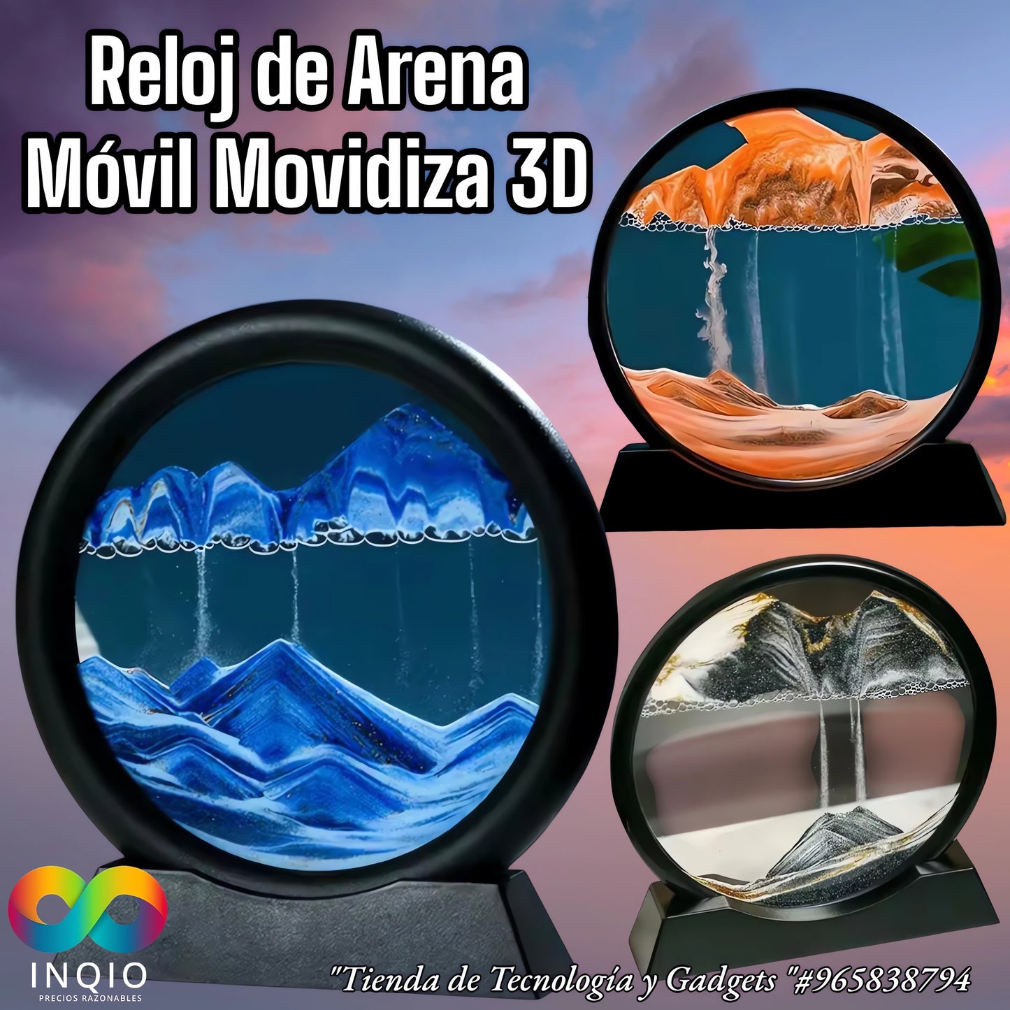 🌟RELOJ DE ARENA MÓVIL, MOVIDIZA 3D 🌟