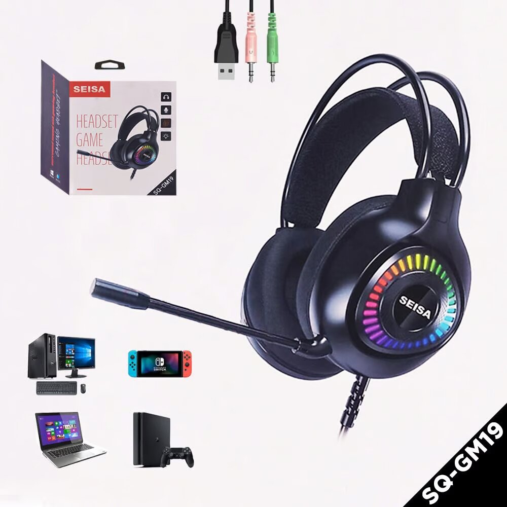 🎧 Audífonos Gamer con Luz LED RGB y Micrófono – Sonido Premium y Estilo Único para PC, PS4, Laptop y Xbox 🎮💥