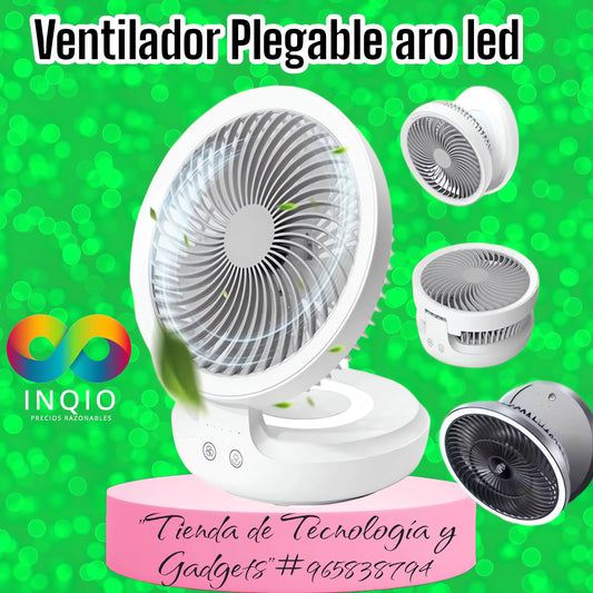 Ventilador con colgador y luces led