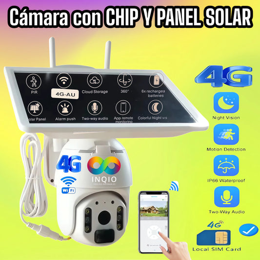 Cámara con Chip y Panel Solar