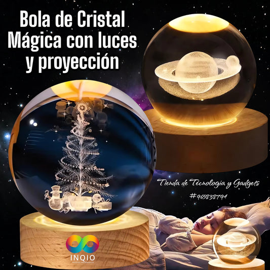 Bola de Cristal Mágica con luces y Proyección