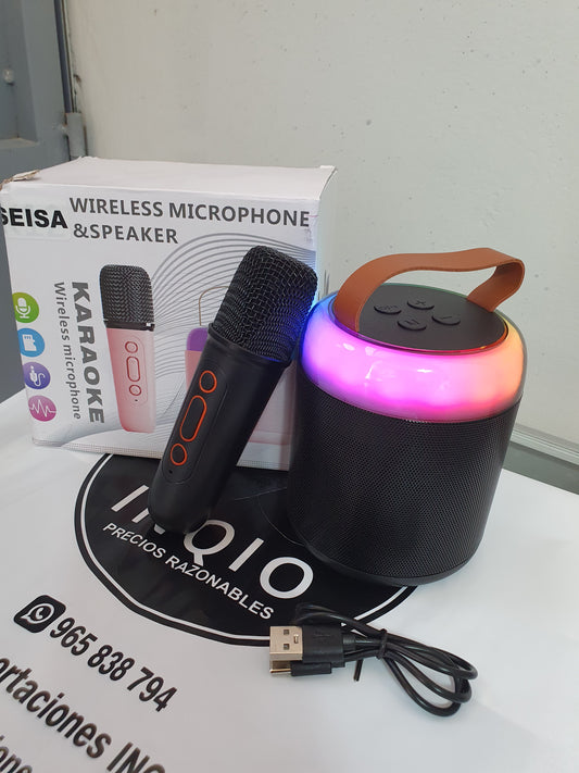 MINI Parlante Karaoke Portátil con micrófono bluetooth