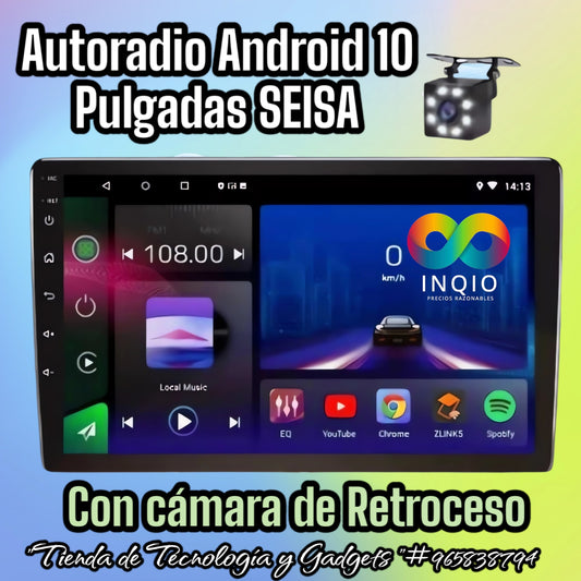 Autoradio 10" Android mp5 2 + 32gb con Cámara de retroceso