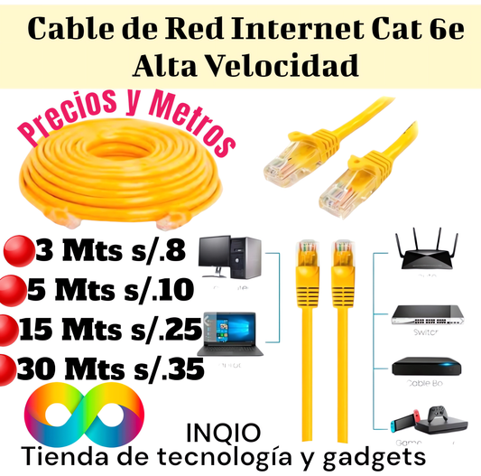 Cable de Red Internet Cat e de alta Velocidad