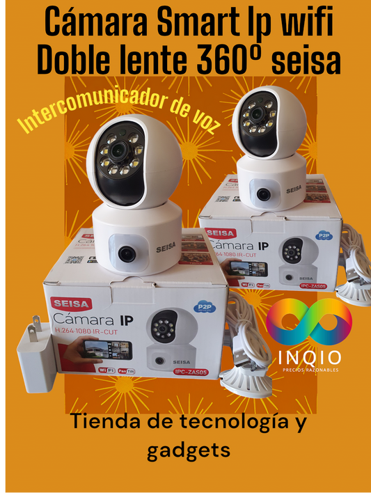 Cámara de seguridad smart   Doble lente