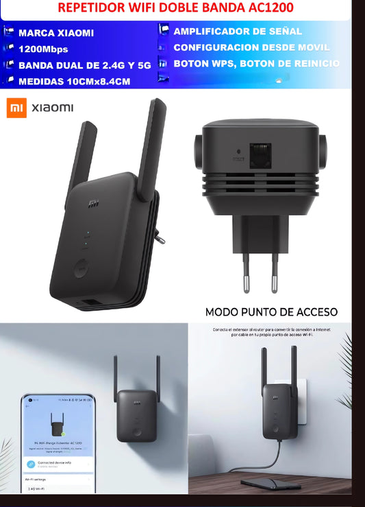 Repetidor wifi doble banda xiaomi