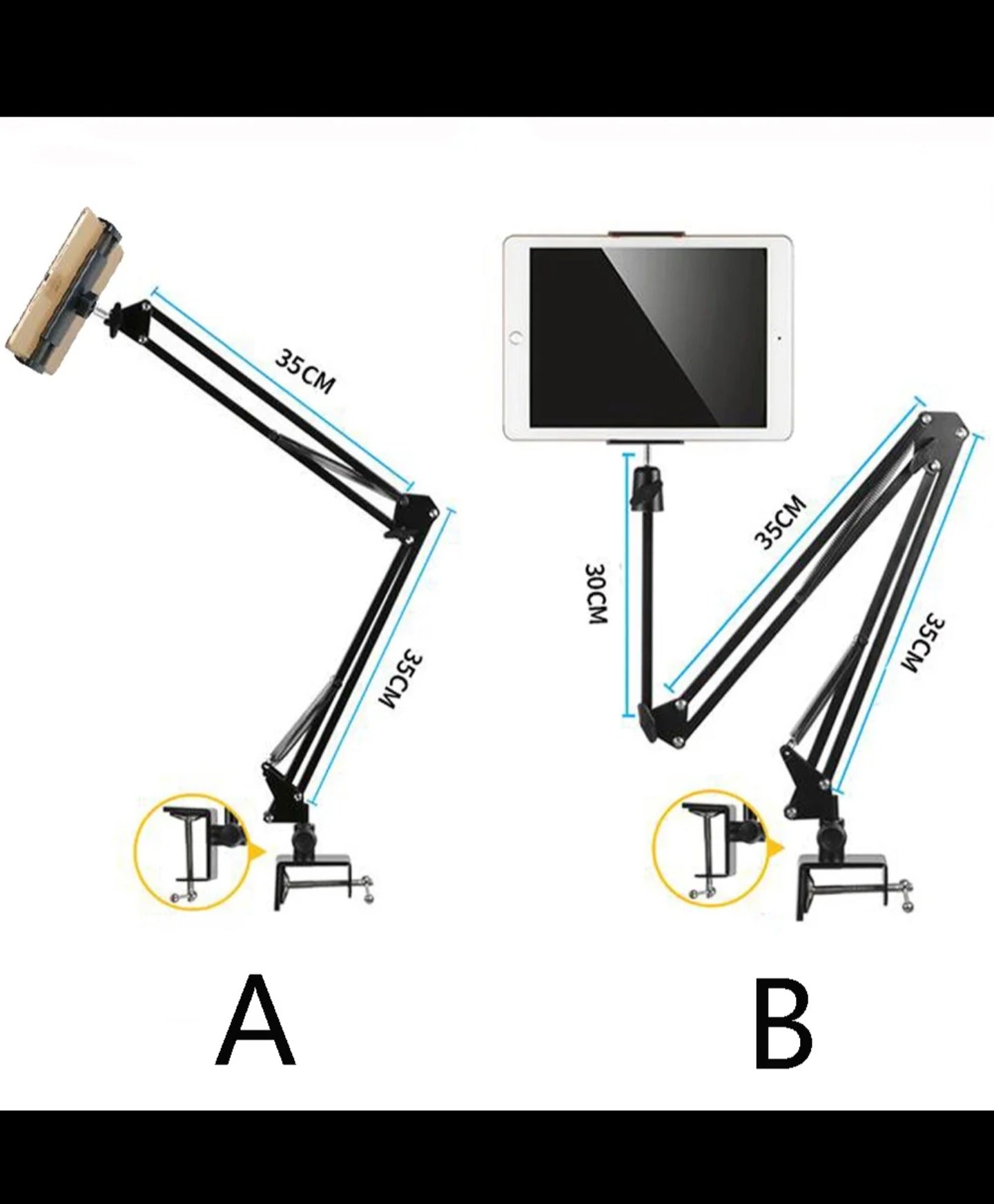 Soporte para Celular y Tablet 18cm Sujetador Brazo Flexible cp01