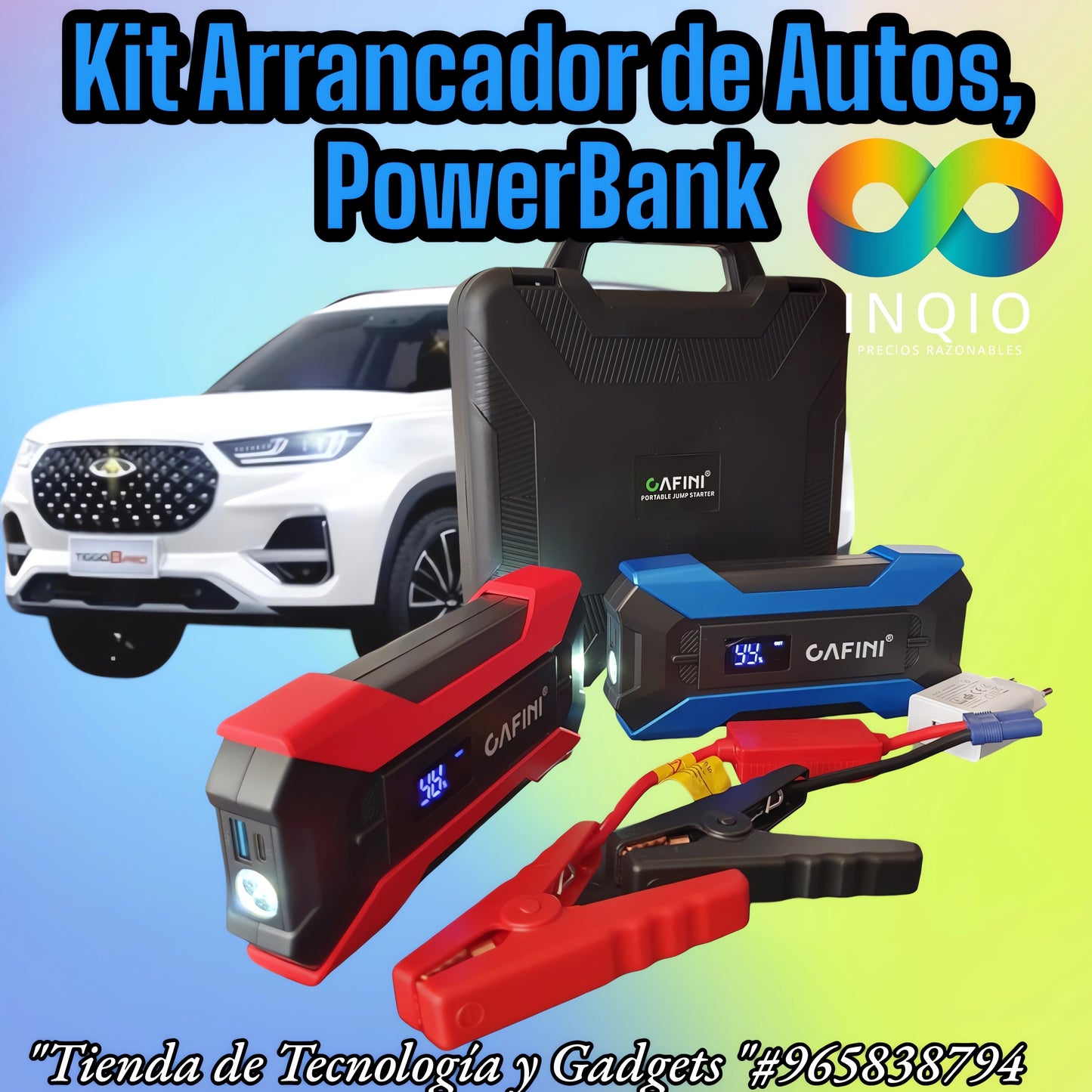 Kit Arrancador Portátil de Batería Automóvil